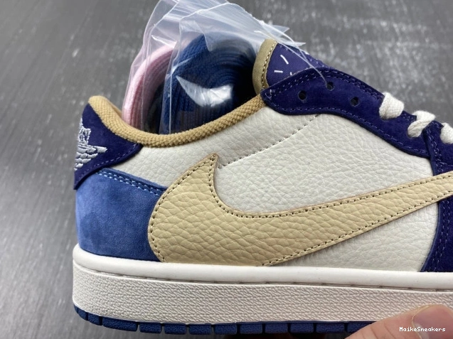 MaikeSneakers CUSTOM JORDAN AIR 1 X TRAVIS SCOTT DM7866-808 0810